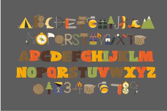 Go Hiking Font PNG with transparent background - Preview 2