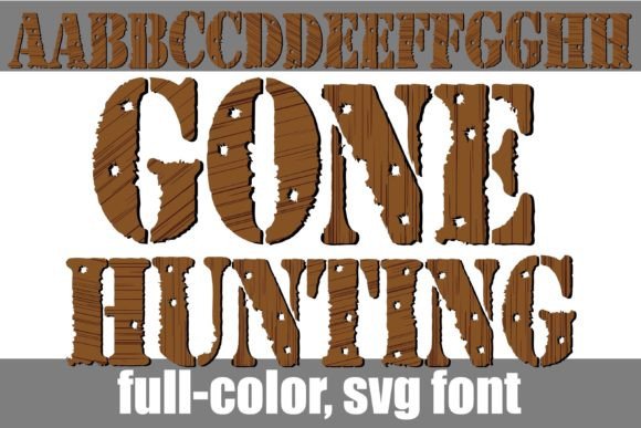 Gone Hunting Color Fonts Font By Illustration Ink