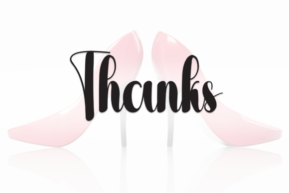 Highheels Font PNG with transparent background - Preview 6