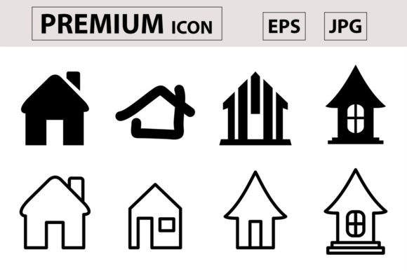 Home, Real Estate, House Icon Set