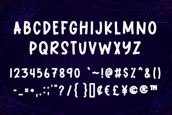 Horror Font PNG with transparent background - Preview 3