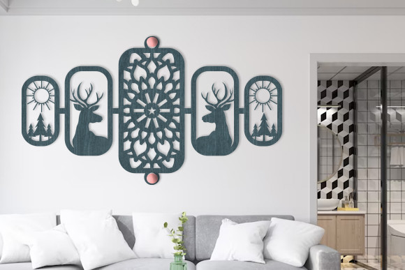 Laser Cut Wall Art Mandala Panel preview, large decorative panel with mandala pattern