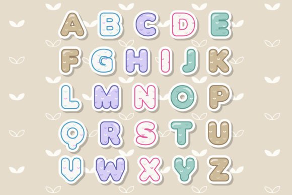 Little Plant Font PNG with transparent background - Preview 1
