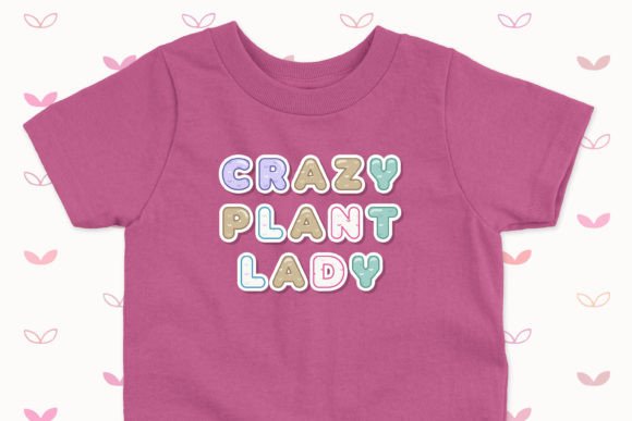 Little Plant Font PNG with transparent background - Preview 3