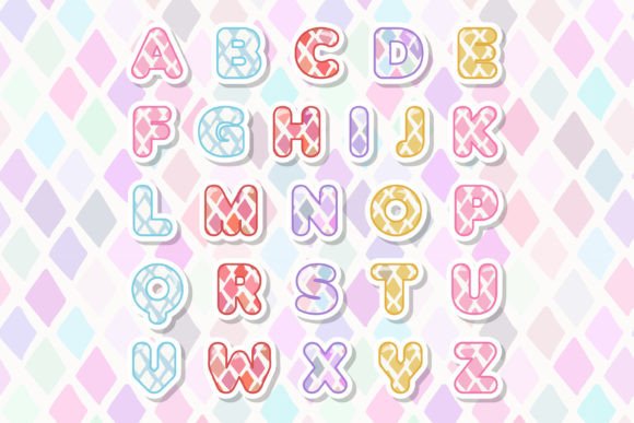 Luxury Diamond Font PNG with transparent background - Preview 1