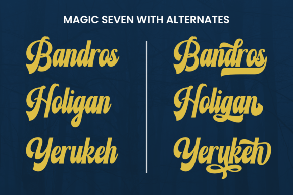 Magic Seven Font PNG with transparent background - Preview 2