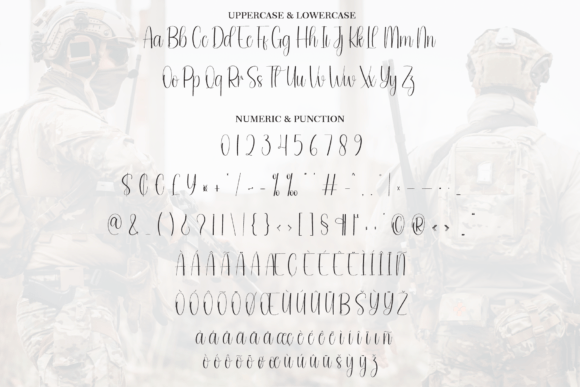 Military Font PNG with transparent background - Preview 5
