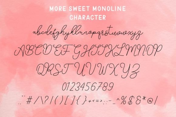 More Sweet Font PNG with transparent background - Preview 6