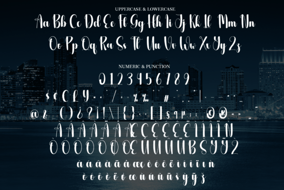 Nightglow Font PNG with transparent background - Preview 6