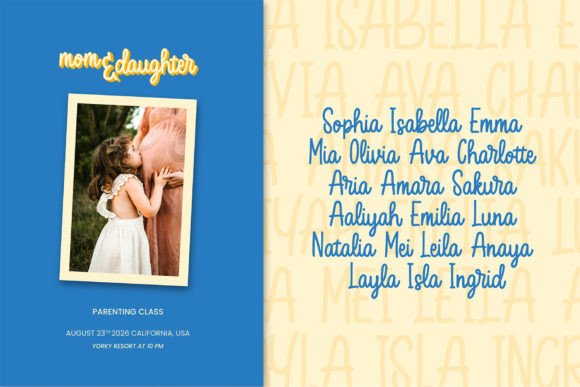 Pansy Yellow Font PNG with transparent background - Preview 5