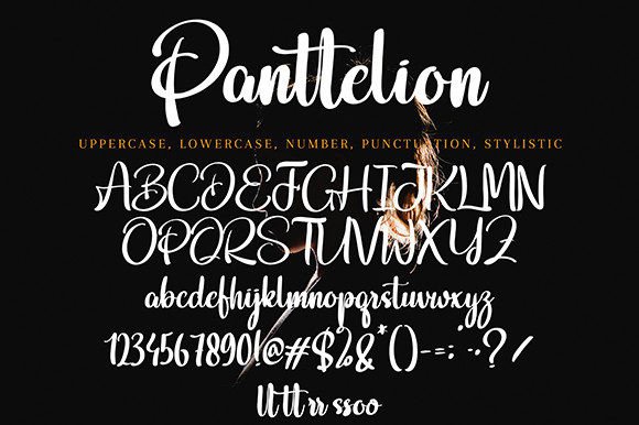 Panttelion Font PNG with transparent background - Preview 6