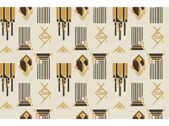 Pattern Art Deco Graphic by Twiri · Creative Fabrica font preview