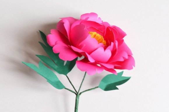 Peony Paper Flower Paper flowers 3D SVG Craft By 3D SVG Crafts