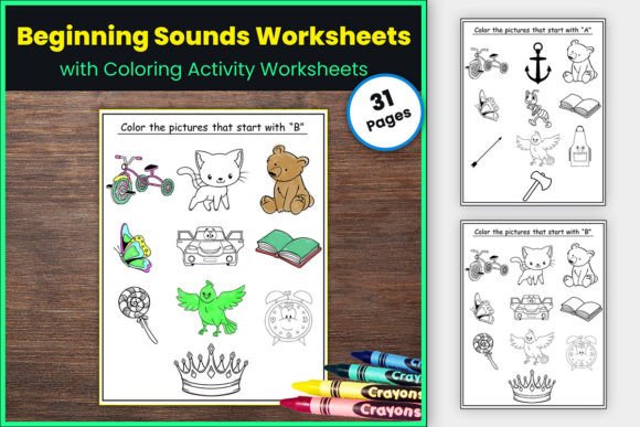 Phonics Fun: Beginning Sounds Worksheets cover