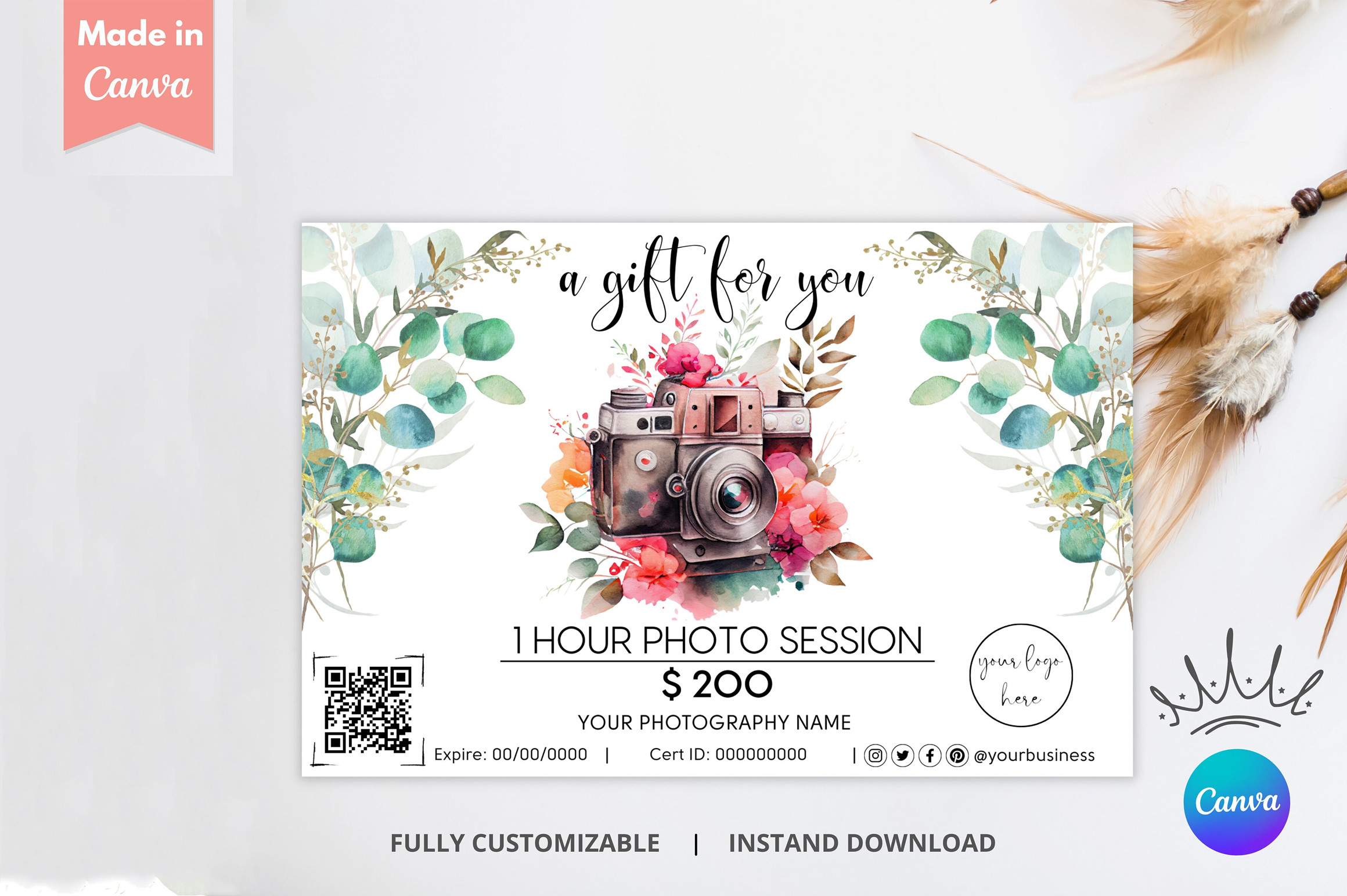 Photography Gift Certificate Template