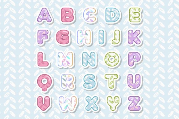 Quirky Oval Font PNG with transparent background - Preview 1
