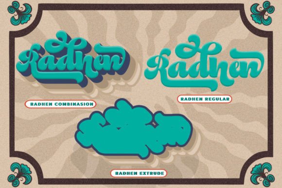 Radhen Font PNG with transparent background - Preview 3