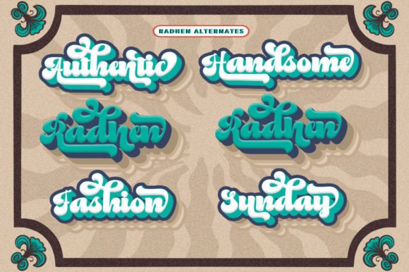 Radhen Font PNG with transparent background - Preview 6