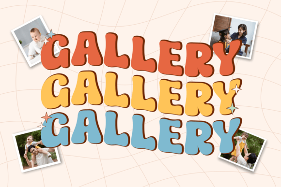 Retro Moma Font PNG with transparent background - Preview 1