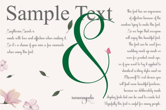 Sagitarius Swash Font font preview - 1