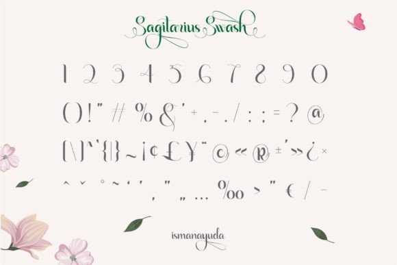 Sagitarius Swash Font font preview - 5