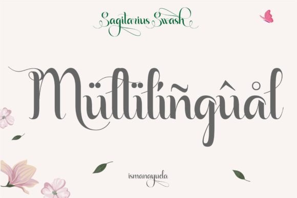 Sagitarius Swash Font font preview - 6