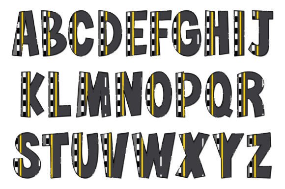 Sidewalk Font PNG with transparent background - Preview 1