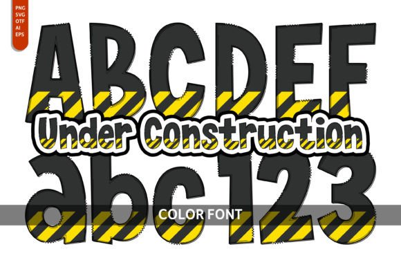 Under Construction Polices de Couleur Police Par Imagination Switch