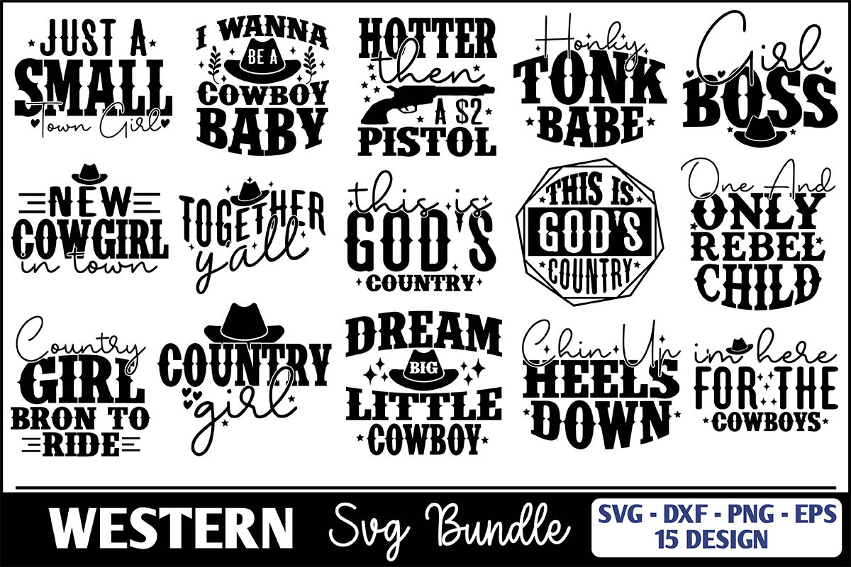 15 Western SVG Bundle Graphic by creativemomenul022 · Creative Fabrica