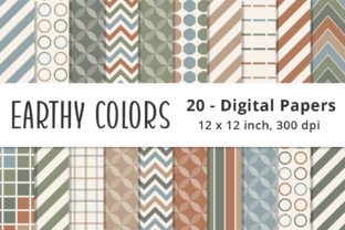 Earth Tones Digital Paper Backgrounds Graphic by Lemon Paper Lab ...