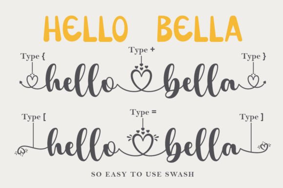 Hello Bella Duo Font - Preview 1