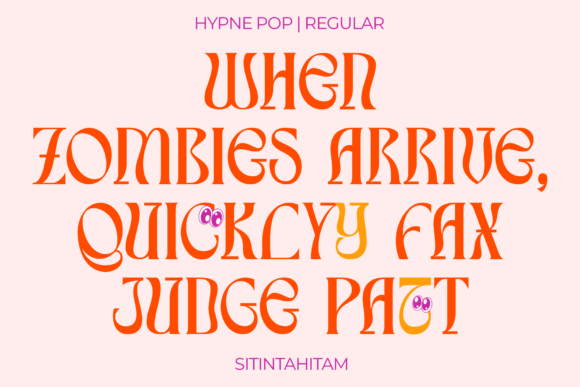 Hypne Pop Font PNG with transparent background - Preview 4