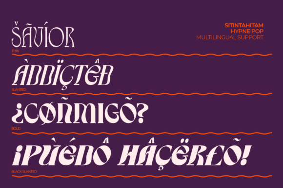 Hypne Pop Font PNG with transparent background - Preview 6