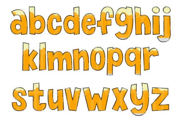 Ice Beer Font PNG with transparent background - Preview 2