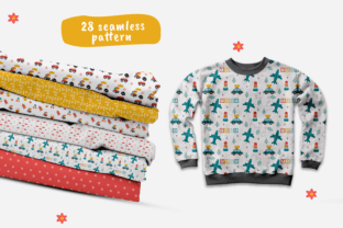 Kids Patterns|28 Pcs Graphic by DesignHelen · Creative Fabrica