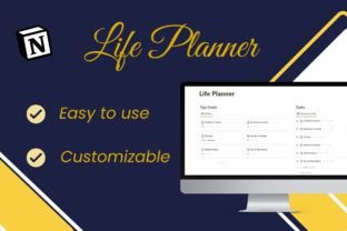 Life Planner Notion Template Graphic by Bazion · Creative Fabrica