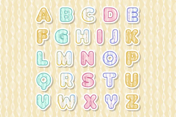 Linear Twist Font PNG with transparent background - Preview 1