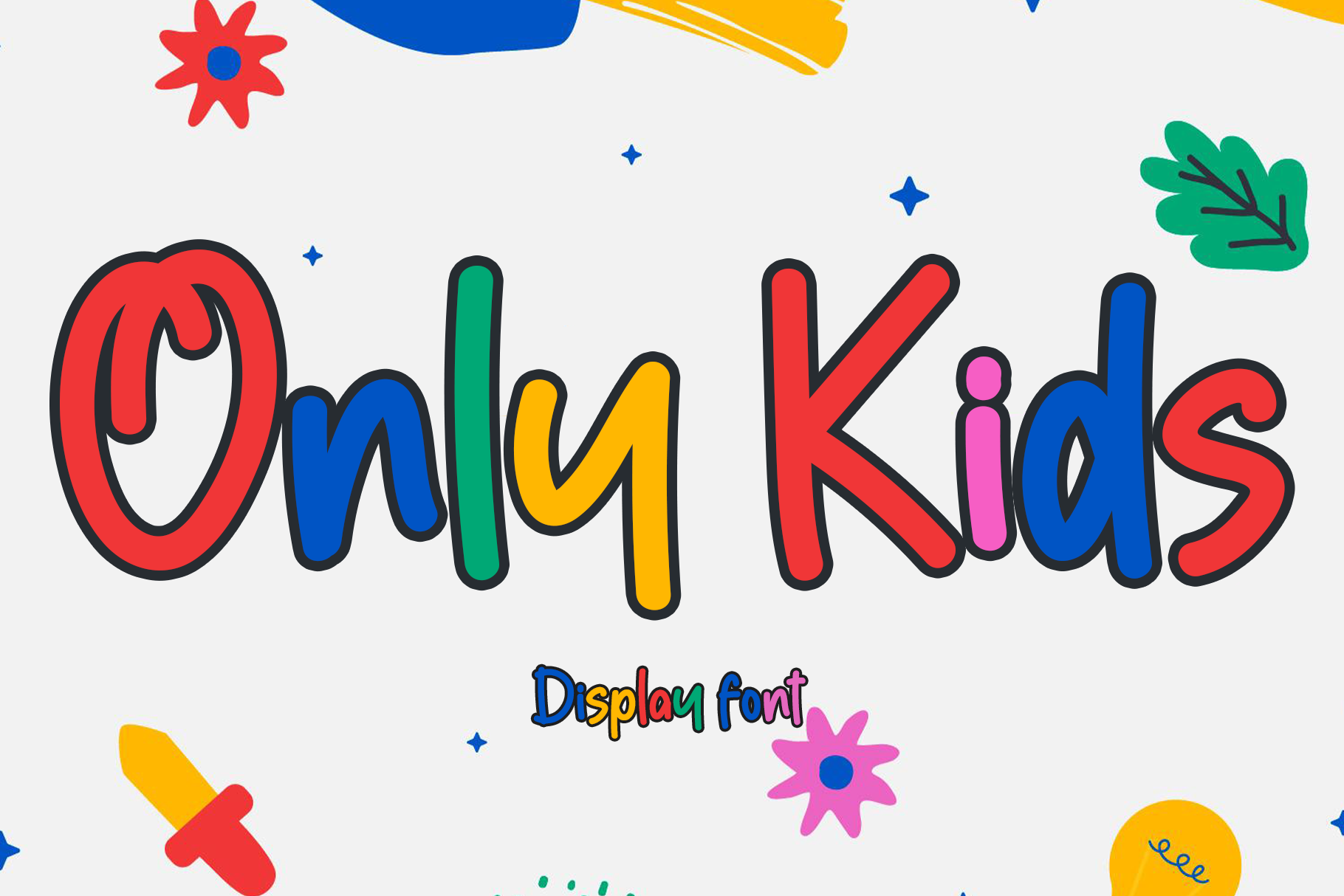 Only Kids Font by Creatype Designer · Creative Fabrica font preview