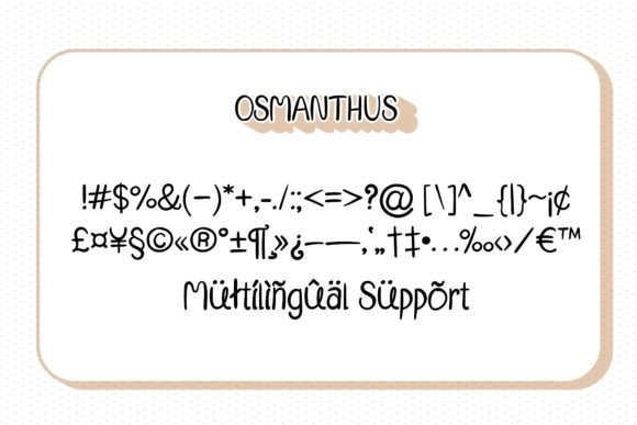 Osmanthus Font PNG with transparent background - Preview 6