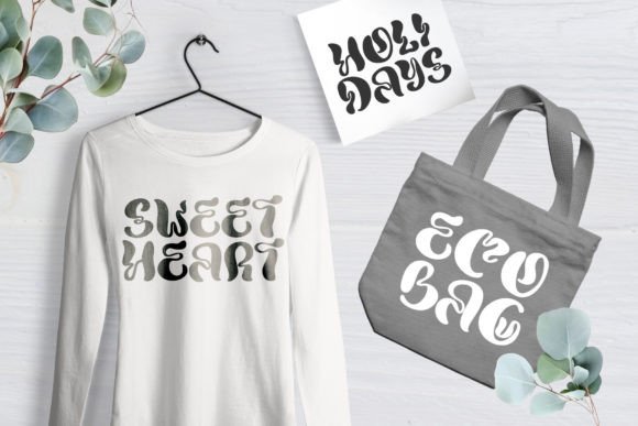 Round  Font PNG with transparent background - Preview 4