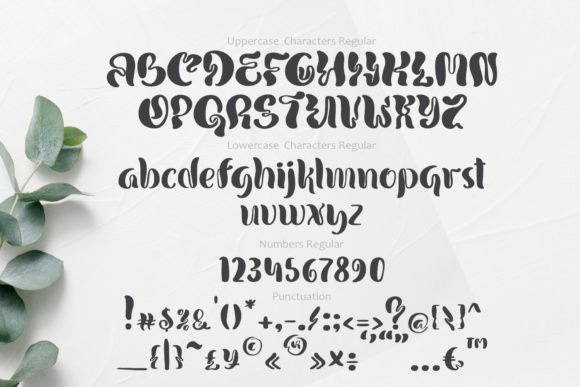 Round  Font PNG with transparent background - Preview 6