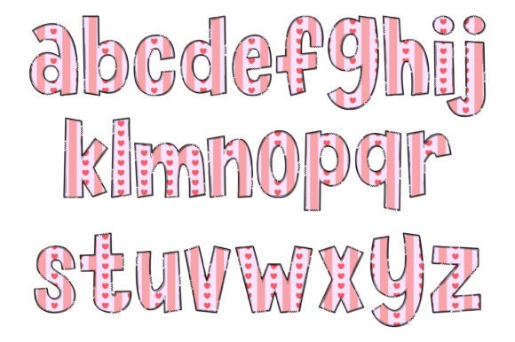 Simple Love Font PNG with transparent background - Preview 2