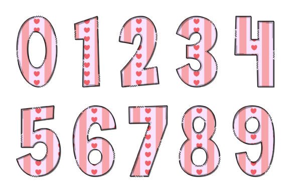 Simple Love Font PNG with transparent background - Preview 3