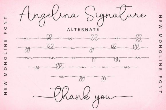 Angelina Signature Font - Preview 6