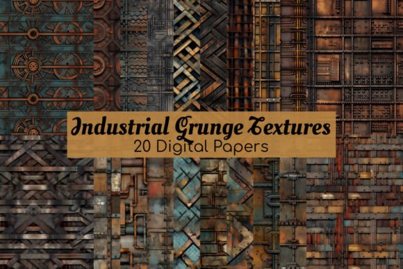 Industrial Grunge Textures Digital Paper