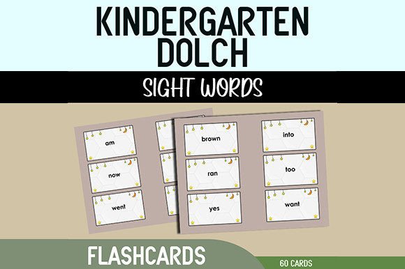 Kindergarten Sight Words Flashcards for Early Reading