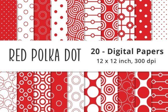 Red Polka Dot Background Seamless Paper
