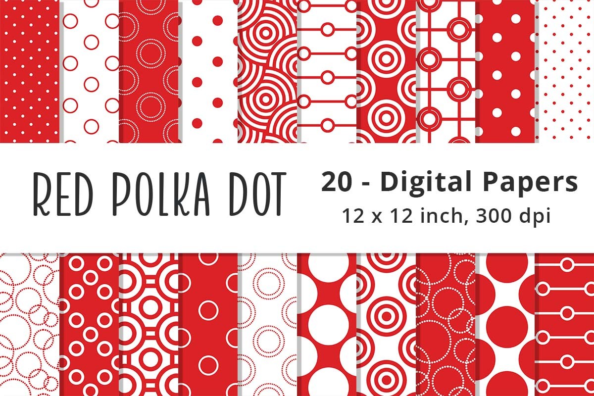 Red Polka Dot Background Seamless Paper
