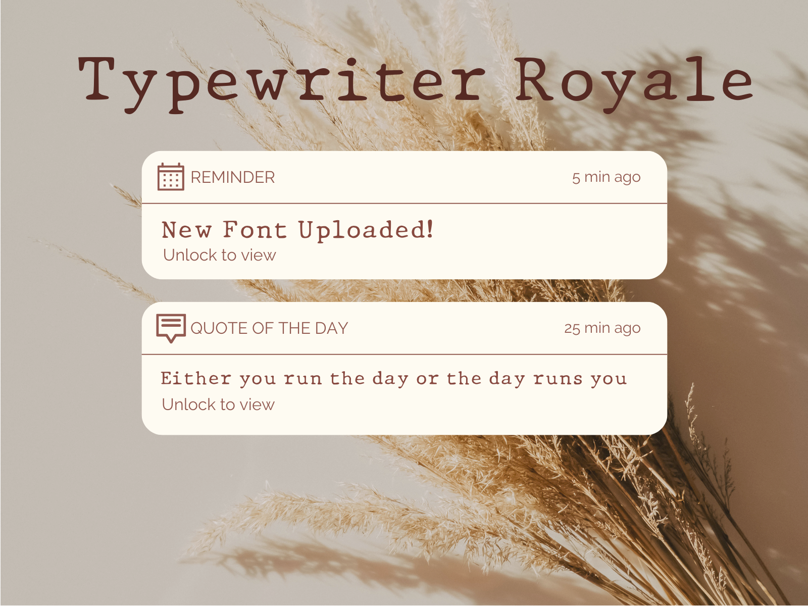 Typewriter Royale preview: refined script-leaning style