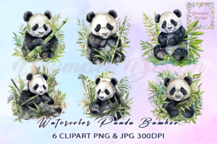 Watercolor Panda Clipart Graphic by Drumpee Design · Creative Fabrica